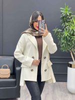پالتو چهاردکمه جیب نما کد 3904 - تصویر 11