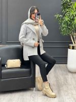 پالتو چهاردکمه جیب نما کد 3904 - تصویر 10
