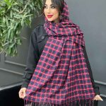 شال طرح شطرنجی درشت کد 3747