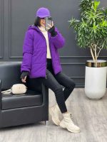 کاپشن کلاه دار جلو زیپ کد 3941 - تصویر 10