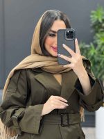 بارانی شش دکمه ژیله گرد کوتاه کد 3930 - تصویر 25