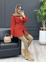 بارانی شش دکمه پشت پاگن کد 3981 - تصویر 7
