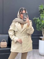 بارانی شش دکمه پشت پاگن کد 3981 - تصویر 3