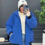 کاپشن سیلیکونی کلاه دار کد 3987
