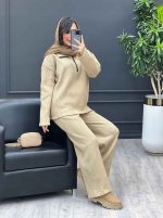 ست بافت یقه زیپ 3983 - تصویر 20