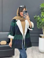 پالتو چهارخونه یقه تدی کد 3985 - تصویر 21