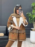 پالتو چهارخونه یقه تدی کد 3985 - تصویر 20