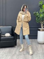 بارانی یقه دوبل کد 3978 - تصویر 9