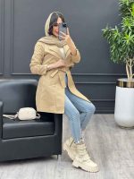 بارانی یقه دوبل کد 3978 - تصویر 18