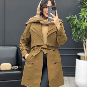 بارانی یقه دوبل کد 3978