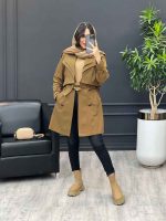 بارانی یقه دوبل کد 3978 - تصویر 20