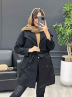 بارانی یقه دوبل کد 3978 - تصویر 11