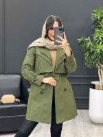 بارانی یقه دوبل کد 3978 - تصویر 15