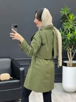 بارانی یقه دوبل کد 3978 - تصویر 6