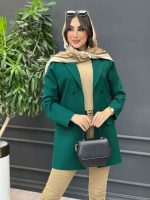 مانتو چهاردکمه جیب نما کد 4005