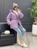 کاپشن چهار جیب کمر دار کد 3976 - تصویر 9