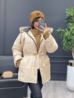 کاپشن چهار جیب کمر دار کد 3976 - تصویر 11