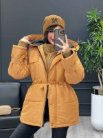 کاپشن چهار جیب کمر دار کد 3976 - تصویر 7