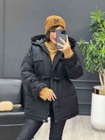 کاپشن چهار جیب کمر دار کد 3976 - تصویر 6