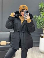 کاپشن چهار جیب کمر دار کد 3976 - تصویر 16