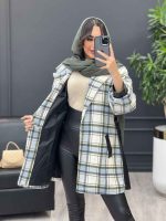 پالتو سر آستین چرم کد 3840 - تصویر 5