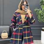 پالتو سر آستین چرم کد 3840