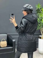 کاپشن مموری آستین چرم کد 3996 - تصویر 6