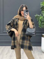 پالتو خفاشی بغل دکمه کد 4010 - تصویر 5