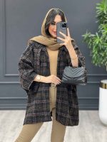 پالتو خفاشی بغل دکمه کد 4010 - تصویر 4