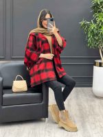 پالتو خفاشی بغل دکمه کد 4010 - تصویر 11