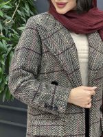 پالتو چهارخونه پشمی