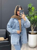 مانتو جین دوجیب زاپ دار کد 4038 - تصویر 2