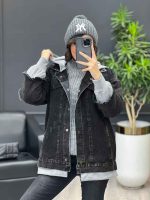جین ترکیبی زاپ دار کد 4042 - تصویر 4