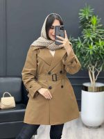 بارانی چهاردکمه سرشانه پاگن کد 4037 - تصویر 8
