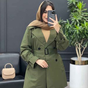 بارانی چهاردکمه سرشانه پاگن کد 4037