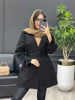 بارانی چهاردکمه سرشانه پاگن کد 4037 - تصویر 6