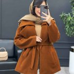 پالتو جلو باز کمردار کد 4046