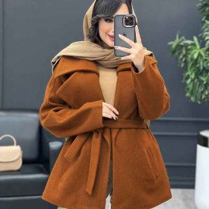 پالتو جلو باز کمردار کد 4046
