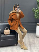 پالتو جلو باز کمردار کد 4046 - تصویر 28