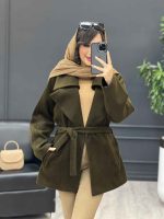 پالتو جلو باز کمردار کد 4046 - تصویر 26
