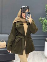 پالتو جلو باز کمردار کد 4046 - تصویر 9