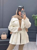 پالتو جلو باز کمردار کد 4046 - تصویر 15