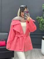 پالتو جلو باز کمردار کد 4046 - تصویر 14