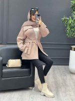 پالتو جلو باز کمردار کد 4046 - تصویر 13
