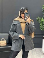 پالتو جلو باز کمردار کد 4046 - تصویر 4