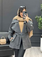 پالتو جلو باز کمردار کد 4046 - تصویر 12