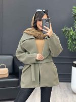 پالتو جلو باز کمردار کد 4046 - تصویر 2