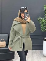 پالتو جلو باز کمردار کد 4046 - تصویر 20