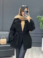 پالتو جلو باز کمردار کد 4046 - تصویر 10