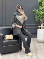 پالتو یقه چهارخونه کد 3990 - تصویر 14